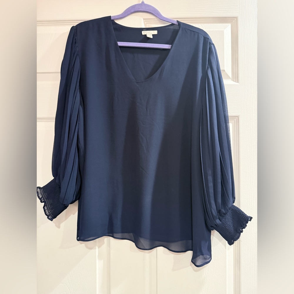 Elegant Navy Blue Women's Top